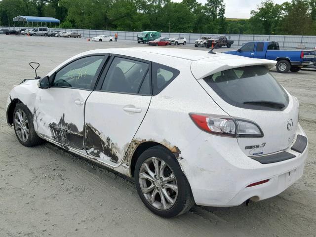 JM1BL1H69A1287395 - 2010 MAZDA 3 S WHITE photo 3