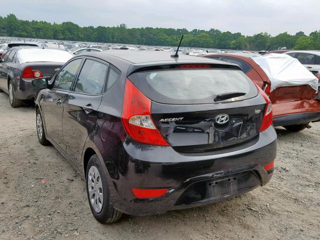 KMHCT5AE0GU244046 - 2016 HYUNDAI ACCENT SE BLACK photo 3