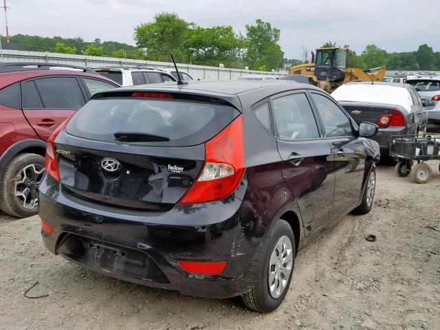 KMHCT5AE0GU244046 - 2016 HYUNDAI ACCENT SE BLACK photo 4