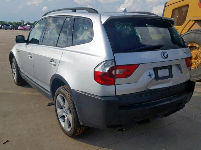 WBXPA93465WD02644 - 2005 BMW X3 3.0I SILVER photo 3