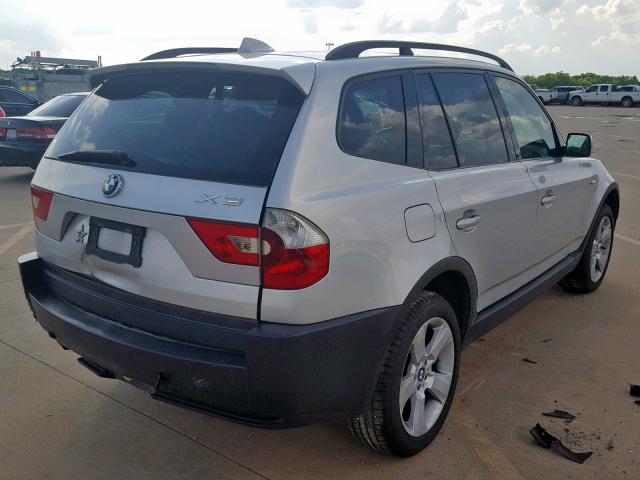 WBXPA93465WD02644 - 2005 BMW X3 3.0I SILVER photo 4