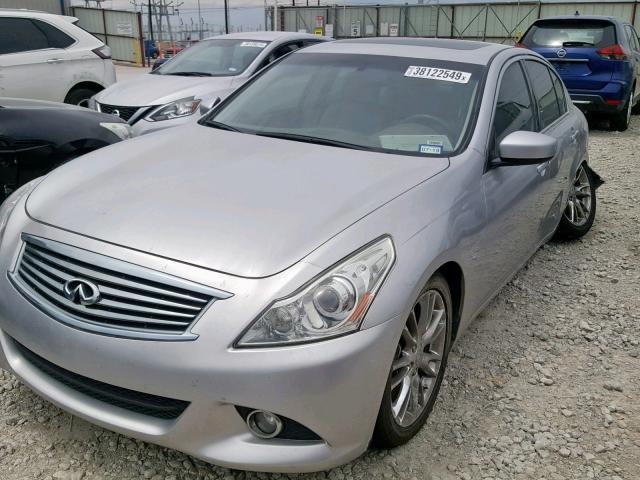 JN1CV6AP9AM203852 - 2010 INFINITI G37 BASE SILVER photo 2