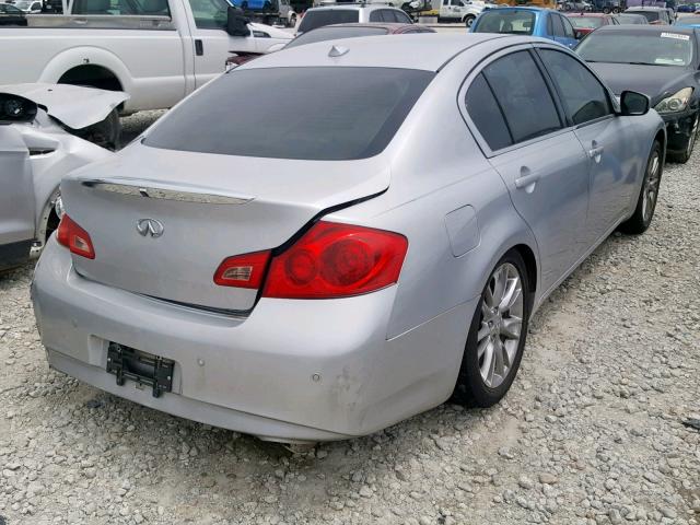 JN1CV6AP9AM203852 - 2010 INFINITI G37 BASE SILVER photo 4