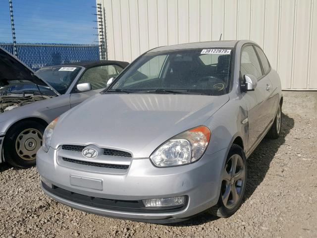 KMHCN35C78U094042 - 2008 HYUNDAI ACCENT BAS SILVER photo 2