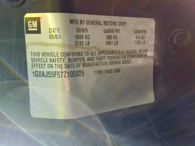 1G8AJ54F24Z119080 - 2004 SATURN ION LEVEL BLACK photo 10