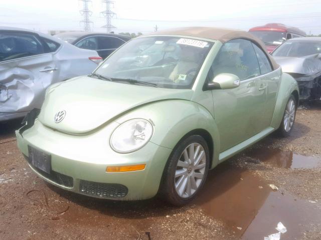 3VWRG31Y49M400434 - 2009 VOLKSWAGEN NEW BEETLE მწვანე ფოტო 2