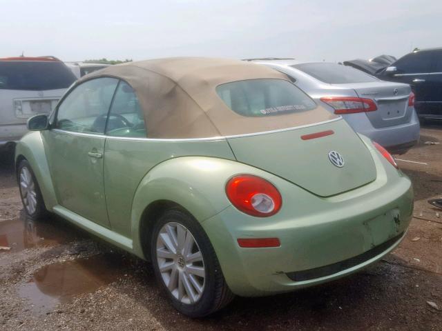 3VWRG31Y49M400434 - 2009 VOLKSWAGEN NEW BEETLE მწვანე ფოტო 3
