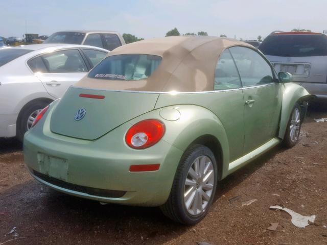 3VWRG31Y49M400434 - 2009 VOLKSWAGEN NEW BEETLE მწვანე ფოტო 4