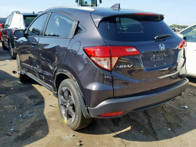 3CZRU6H70JM707849 - 2018 HONDA HR-V EXL BLACK photo 3