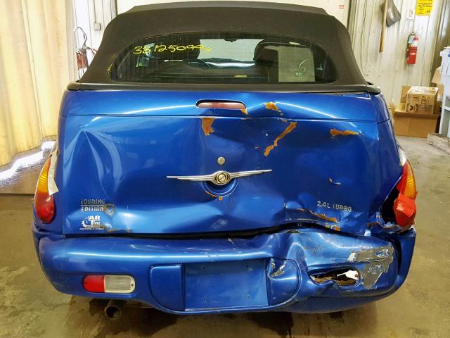 3C3EY55E35T307659 - 2005 CHRYSLER PT CRUISER BLUE photo 9