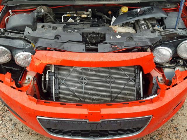 1G1JC5SH2E4142614 - 2014 CHEVROLET SONIC LT RED photo 7