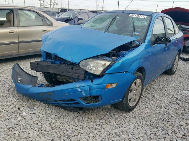 1FAFP34N77W352504 - 2007 FORD FOCUS ZX4 BLUE photo 2