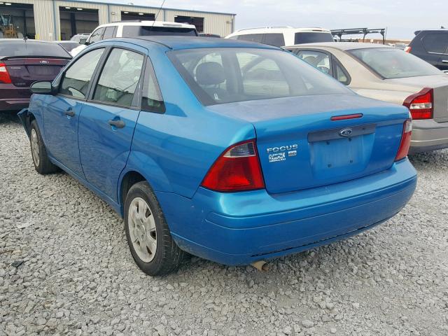 1FAFP34N77W352504 - 2007 FORD FOCUS ZX4 BLUE photo 3