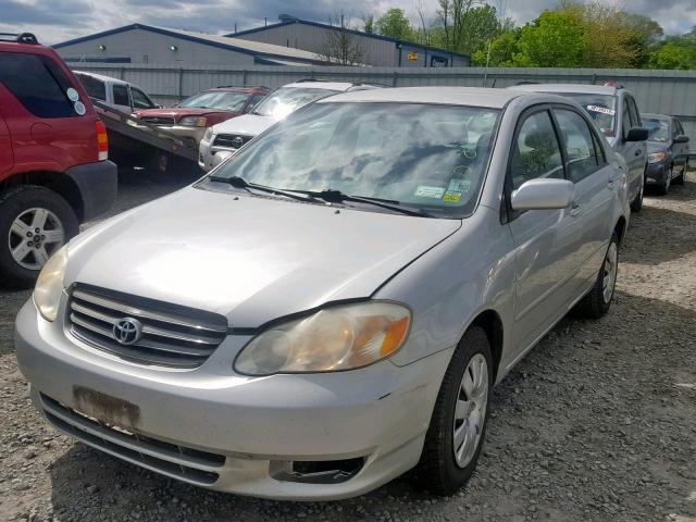 2T1BR38E94C315309 - 2004 TOYOTA COROLLA CE SILVER photo 2