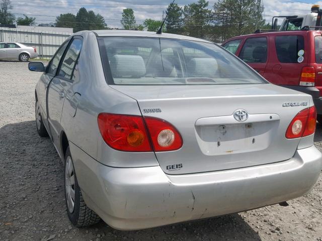 2T1BR38E94C315309 - 2004 TOYOTA COROLLA CE SILVER photo 3