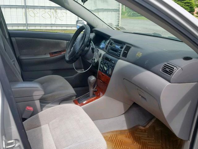 2T1BR38E94C315309 - 2004 TOYOTA COROLLA CE SILVER photo 5