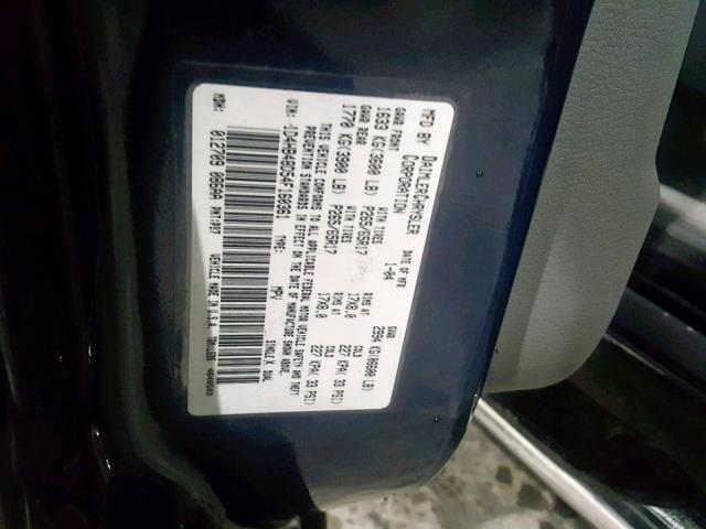 1D4HB48D54F160361 - 2004 DODGE DURANGO SL BLUE photo 10