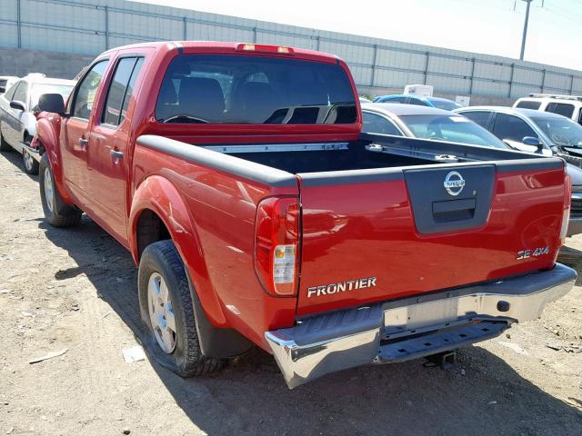 1N6AD07W58C429399 - 2008 NISSAN FRONTIER C RED photo 3