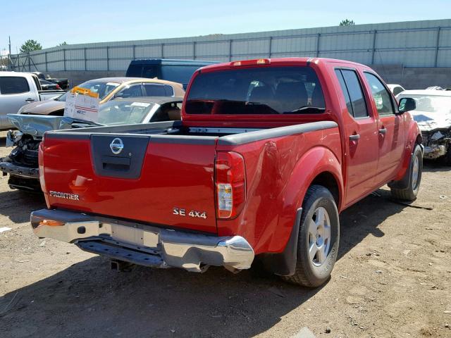 1N6AD07W58C429399 - 2008 NISSAN FRONTIER C RED photo 4