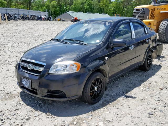 KL1TD56697B179008 - 2007 CHEVROLET AVEO BASE შავი ფოტო 2
