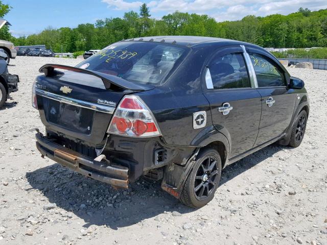 KL1TD56697B179008 - 2007 CHEVROLET AVEO BASE შავი ფოტო 4