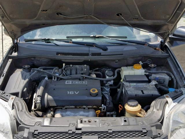KL1TD56697B179008 - 2007 CHEVROLET AVEO BASE შავი ფოტო 7