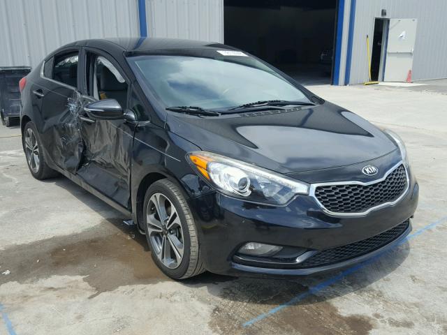 KNAFX4A87E5117440 - 2014 KIA FORTE EX BLACK photo 1