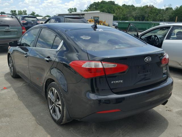 KNAFX4A87E5117440 - 2014 KIA FORTE EX BLACK photo 3