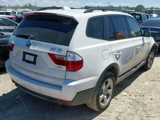 WBXPC93477WF02414 - 2007 BMW X3 3.0SI WHITE photo 4