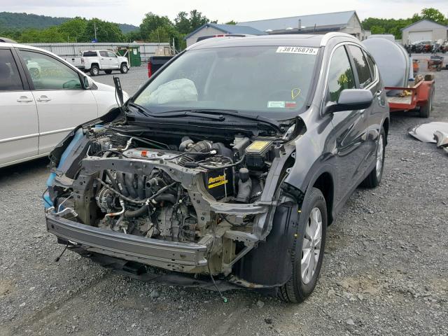 2HKRM4H73DH644637 - 2013 HONDA CR-V EXL GRAY photo 2