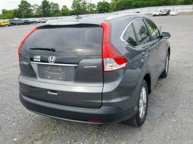 2HKRM4H73DH644637 - 2013 HONDA CR-V EXL GRAY photo 4