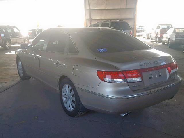 KMHFC46F27A218722 - 2007 HYUNDAI AZERA SE TAN photo 3