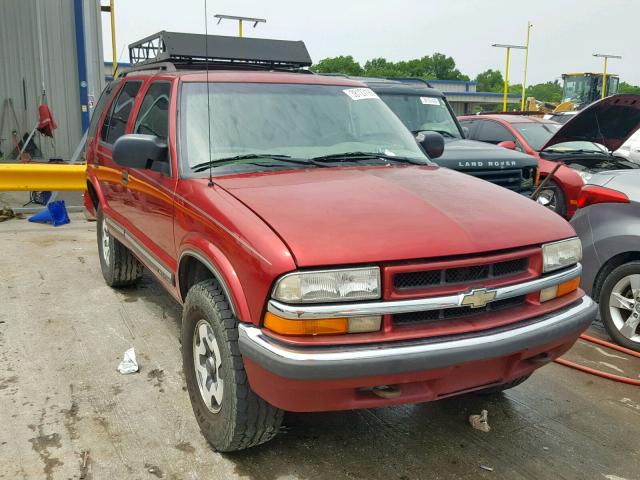 1GNDT13W7Y2397714 - 2000 CHEVROLET BLAZER MAROON photo 1