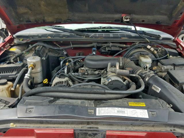 1GNDT13W7Y2397714 - 2000 CHEVROLET BLAZER MAROON photo 7