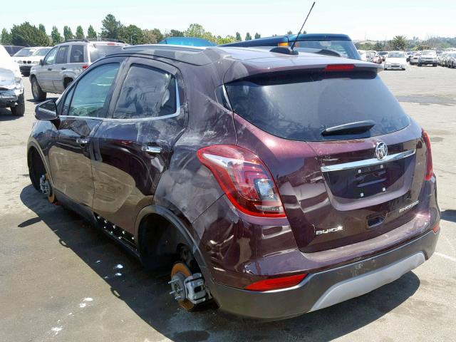 KL4CJASB7JB593726 - 2018 BUICK ENCORE PRE BURGUNDY photo 3