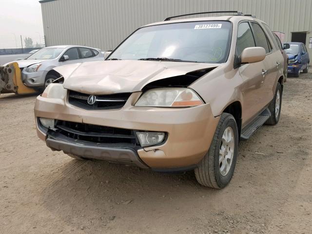 2HNYD18681H001555 - 2001 ACURA MDX TOURIN BEIGE photo 2