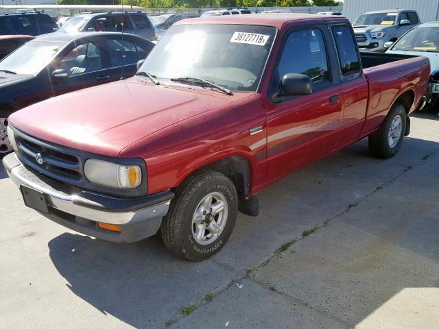 4F4CR16A0TTM21395 - 1996 MAZDA B2300 CAB RED photo 2