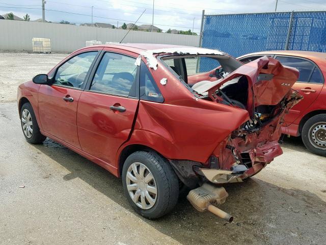 1FAFP34N75W234983 - 2005 FORD FOCUS ZX4 BURGUNDY photo 3