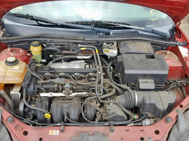 1FAFP34N75W234983 - 2005 FORD FOCUS ZX4 BURGUNDY photo 7