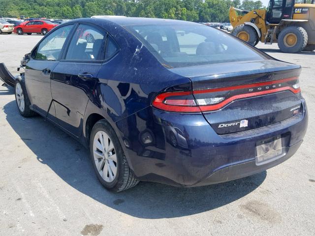 1C3CDFDH8FD142204 - 2015 DODGE DART SE AE BLUE photo 3