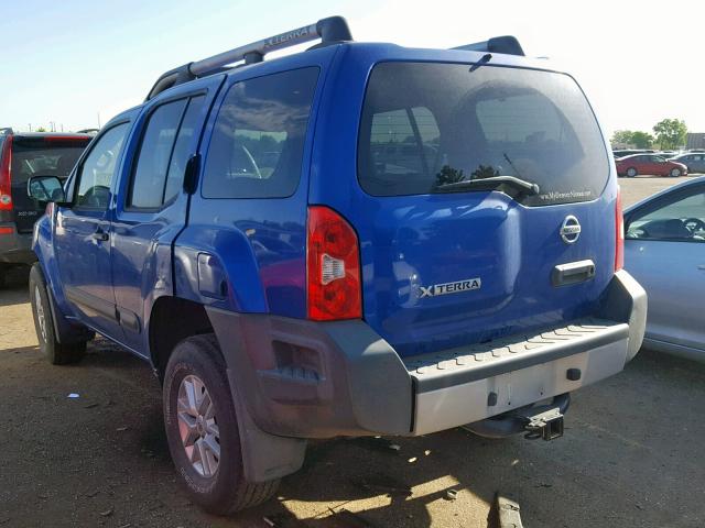 5N1AN0NW3EN802793 - 2014 NISSAN XTERRA X BLUE photo 3