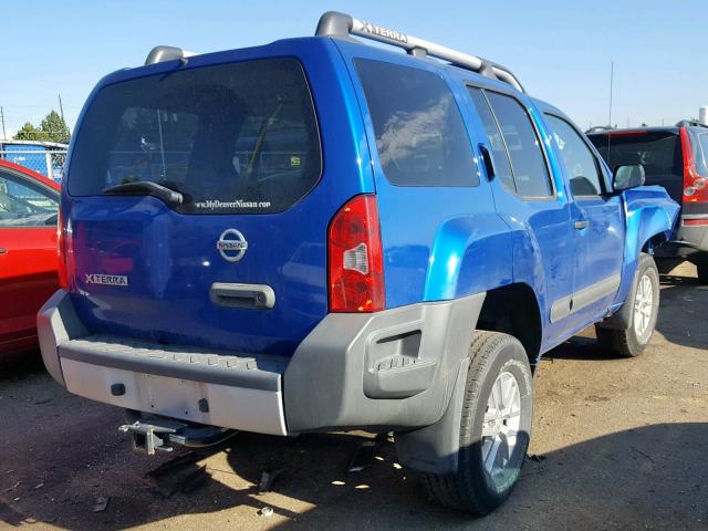 5N1AN0NW3EN802793 - 2014 NISSAN XTERRA X BLUE photo 4