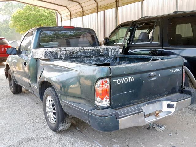 4TANL42N9YZ681906 - 2000 TOYOTA TACOMA GREEN photo 3