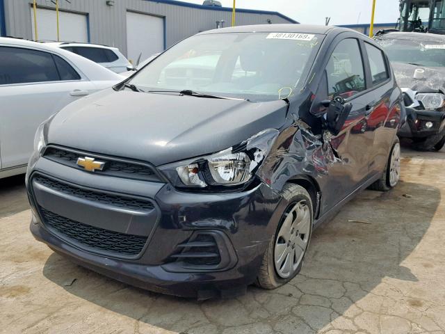 KL8CB6SA7GC616778 - 2016 CHEVROLET SPARK LS BLACK photo 2