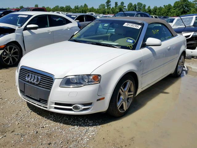 WAUAF48H48K009690 - 2008 AUDI A4 2.0T CA WHITE photo 2