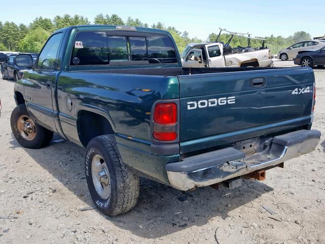 1B7HF16Z71S108196 - 2001 DODGE RAM 1500 GREEN photo 3