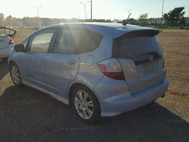 JHMGE88469S031730 - 2009 HONDA FIT SPORT BLUE photo 3