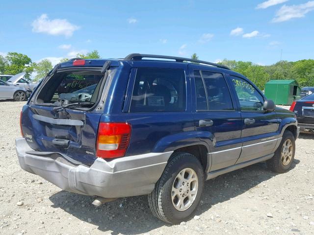 1J4GW38N72C211061 - 2002 JEEP GRAND CHER BLUE photo 4