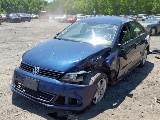 3VW2K7AJ7CM348458 - 2012 VOLKSWAGEN JETTA BASE BLUE photo 2