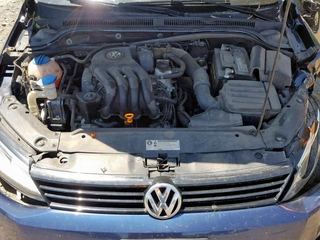 3VW2K7AJ7CM348458 - 2012 VOLKSWAGEN JETTA BASE BLUE photo 7